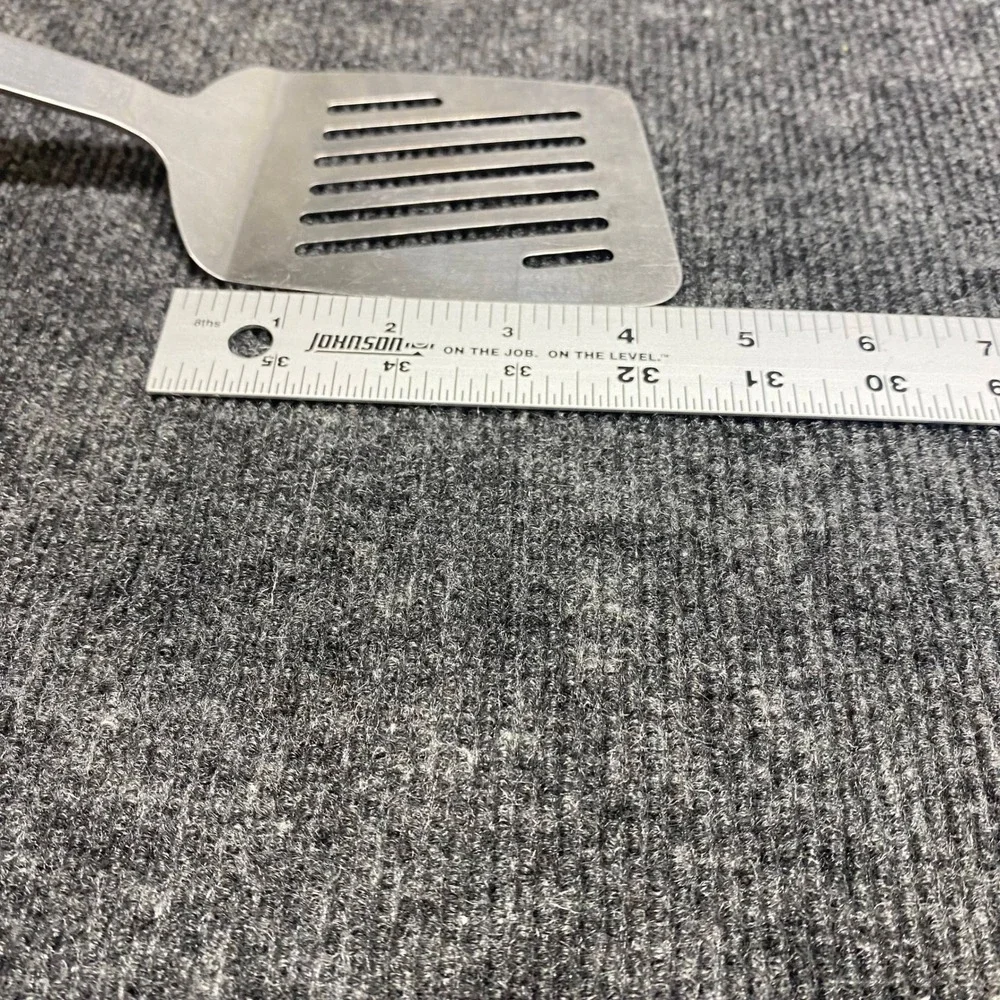 Vintage Stainless Steel Slotted Spatula Turner Rostfrei Inox Silver 12.5 Inch